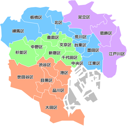 東京23区地図