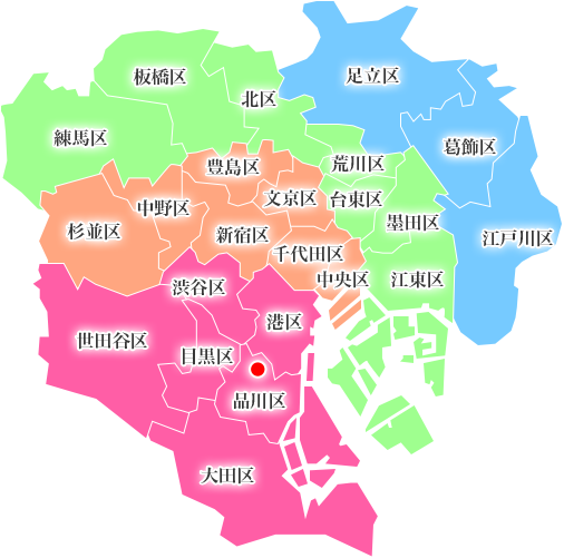 東京23区の地図