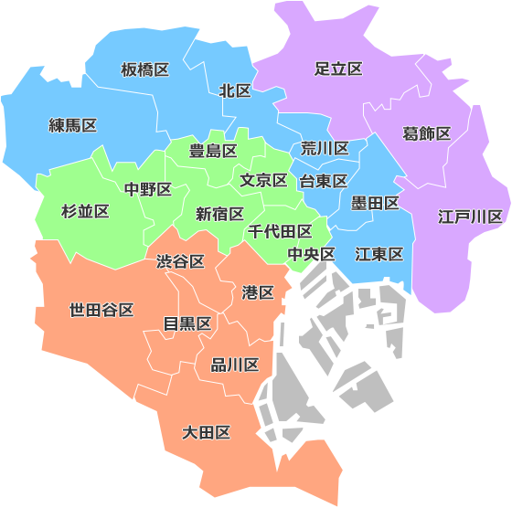 東京23区地図
